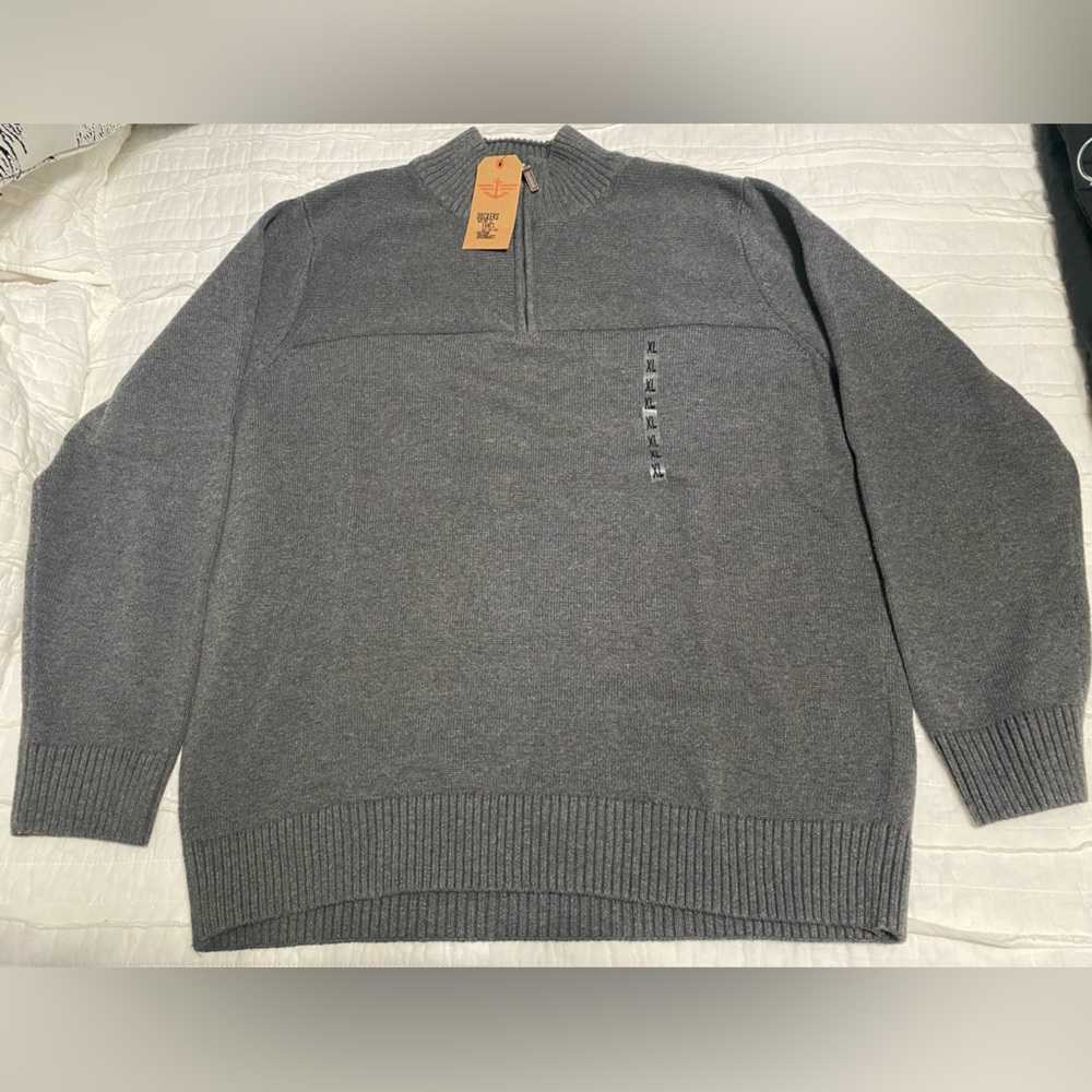 NWT Dockers Men’s XL 1/4 zip Sweater